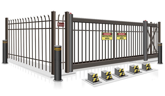 Commercial high security vehicle entry gate installation company for the Waverly, Nebraska area.