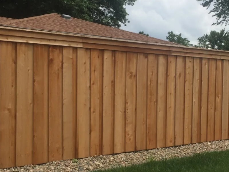 Fremont NE cap and trim style wood fence