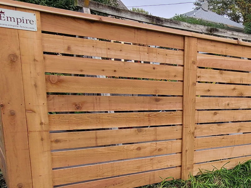 Fremont NE horizontal style wood fence